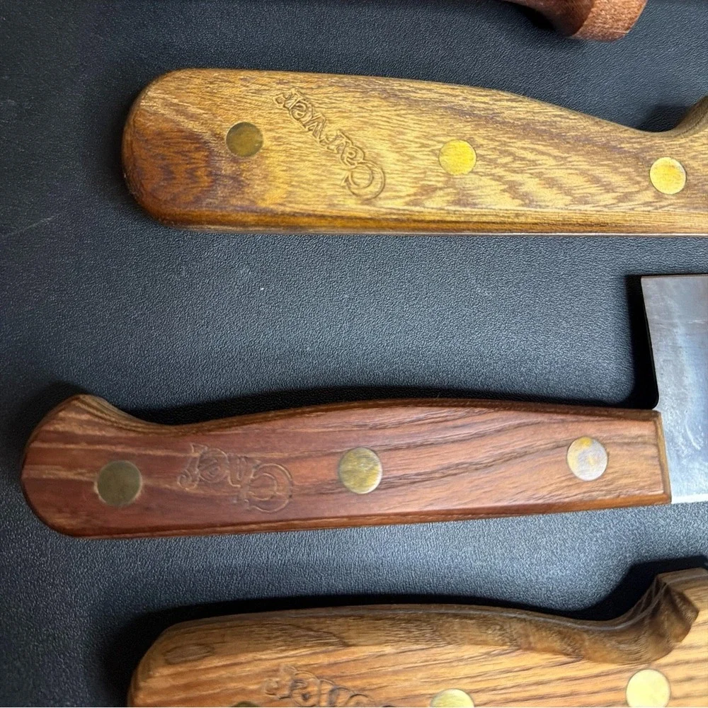 Vintage Rogers Knives and Block 5 Piece‎
